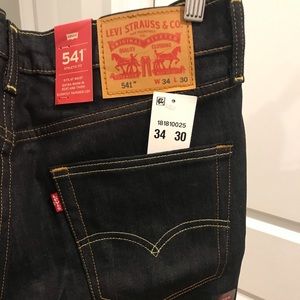 NWT Levi’s 541 Athletic Fit Raw Denim Jeans